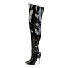 SEDUCE-3000WC Overknee Weitschaftstiefel Schwarz Lack von Pleaser Pink Label – Ansicht 3