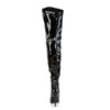 SEDUCE-3000WC Overknee Weitschaftstiefel Schwarz Lack von Pleaser Pink Label – Ansicht 4