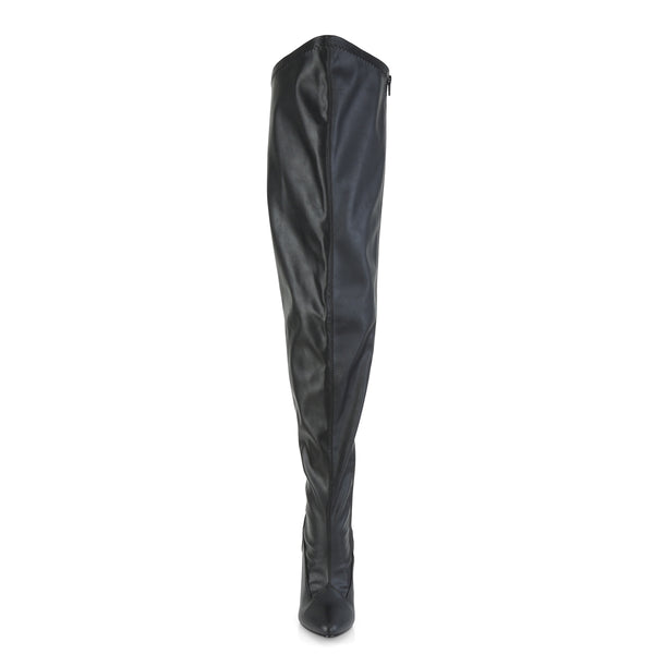 SEDUCE-3000WC Overknee Weitschaftstiefel Stiefel Schwarz Matt von Pleaser Pink Label – Ansicht 2