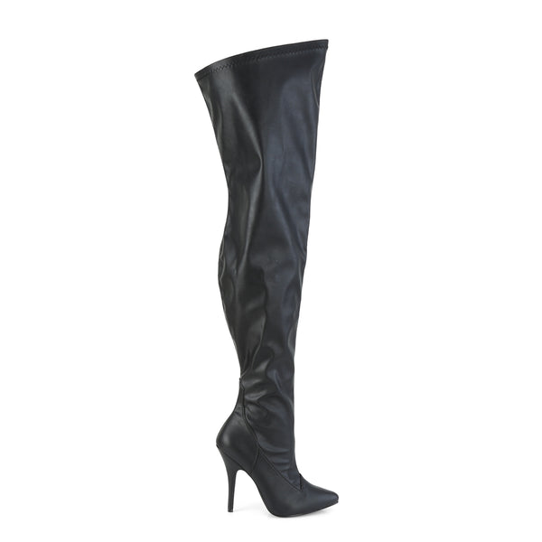 SEDUCE-3000WC Overknee Weitschaftstiefel Stiefel Schwarz Matt von Pleaser Pink Label – Ansicht 5
