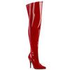 SEDUCE-3000WC Overknee Weitschaftstiefel Stiefel Lack Rot von Pleaser Pink Label