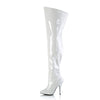 SEDUCE-3000WC Wide Calf/Weitere Wade - Overknee Stiefel - Weiß Lack von Pleaser – Ansicht 3