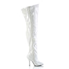 SEDUCE-3000WC Wide Calf/Weitere Wade - Overknee Stiefel - Weiß Lack von Pleaser – Ansicht 5