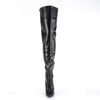 SEDUCE-3010 Overknee Stiefel Schwarz Matt von Pleaser – Ansicht 2