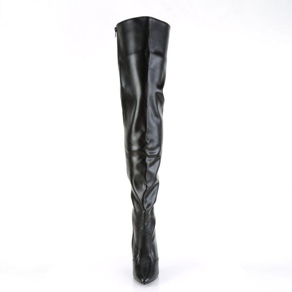 SEDUCE-3010 Overknee Stiefel Schwarz Matt von Pleaser – Ansicht 2
