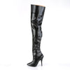 SEDUCE-3010 Overknee Stiefel Schwarz Matt von Pleaser – Ansicht 3