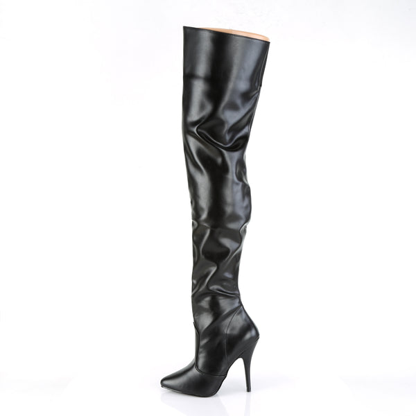 SEDUCE-3010 Overknee Stiefel Schwarz Matt von Pleaser – Ansicht 3