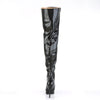 SEDUCE-3010 Overknee Stiefel Schwarz Matt von Pleaser – Ansicht 4