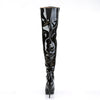 SEDUCE-3010 Overknee Stiefel Lack Schwarz von Pleaser – Ansicht 4