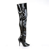 SEDUCE-3010 Overknee Stiefel Lack Schwarz von Pleaser – Ansicht 5
