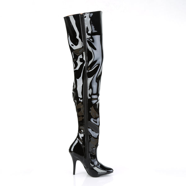 SEDUCE-3010 Overknee Stiefel Lack Schwarz von Pleaser – Ansicht 5