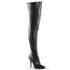 SEDUCE-3010 Overknee Stiefel Schwarz Matt von Pleaser