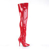 SEDUCE-3010 Overknee Stiefel Lack Rot von Pleaser – Ansicht 5