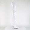 SEDUCE-3010 Overknee Stiefel Lack Weiß von Pleaser – Ansicht 5
