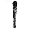 SEDUCE-3024 Overknee Stiefel Lack Schwarz von Pleaser – Ansicht 2