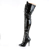 SEDUCE-3024 Overknee Stiefel Lack Schwarz von Pleaser – Ansicht 3