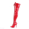 SEDUCE-3024 Overknee Stiefel Lack Rot | Pleaser