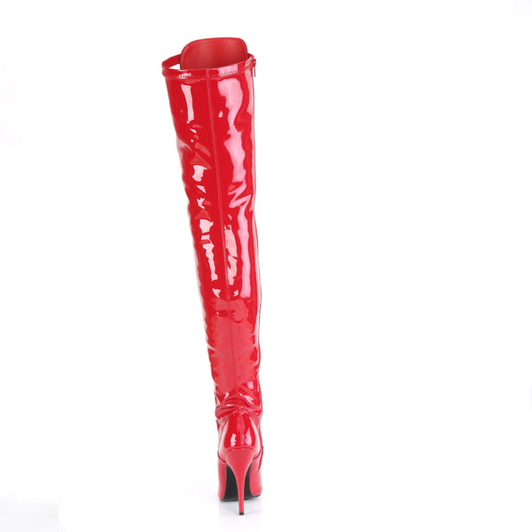 SEDUCE-3024 Overknee Stiefel Lack Rot | Pleaser