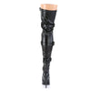 SEDUCE-3028 Overknee Stiefel Schwarz Matt von Pleaser – Ansicht 4