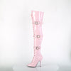 SEDUCE-3028 Overknee Stiefel Lack Baby Pink von Pleaser – Ansicht 3