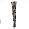 SEDUCE-3063 Overknee Stiefel Schwarz Lack | Pleaser