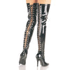SEDUCE-3063 Overknee Stiefel Schwarz Lack | Pleaser