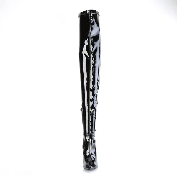 SEDUCE-4000SLT Plateau Overknee Stiefel Schwarz Lack von Pleaser – Ansicht 2
