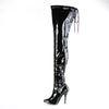 SEDUCE-4000SLT Plateau Overknee Stiefel Schwarz Lack von Pleaser – Ansicht 3