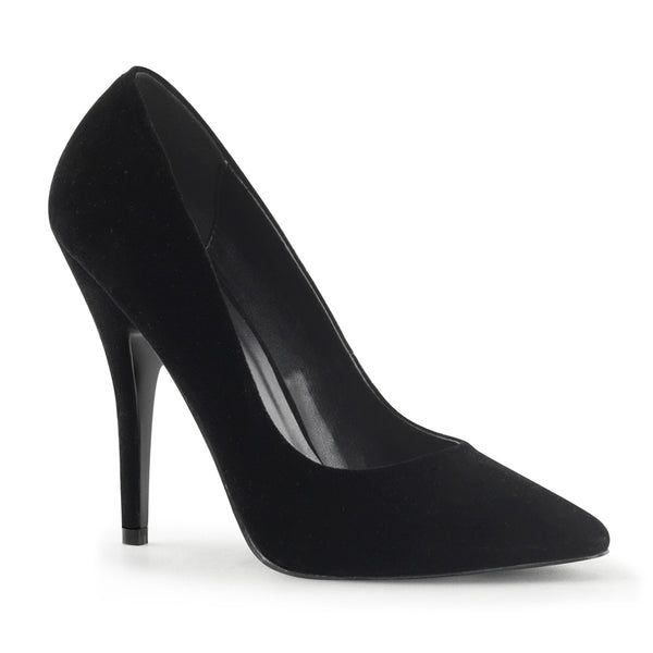 SEDUCE-420 Pumps Schwarz Samt von Pleaser