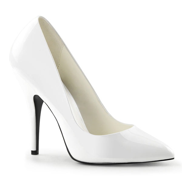 SEDUCE-420 Pumps Weiß Lack | Pleaser