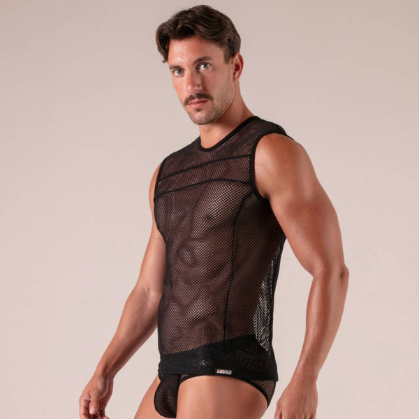 Seduction Tanktop Schwarz von Absolu Male – Ansicht 6