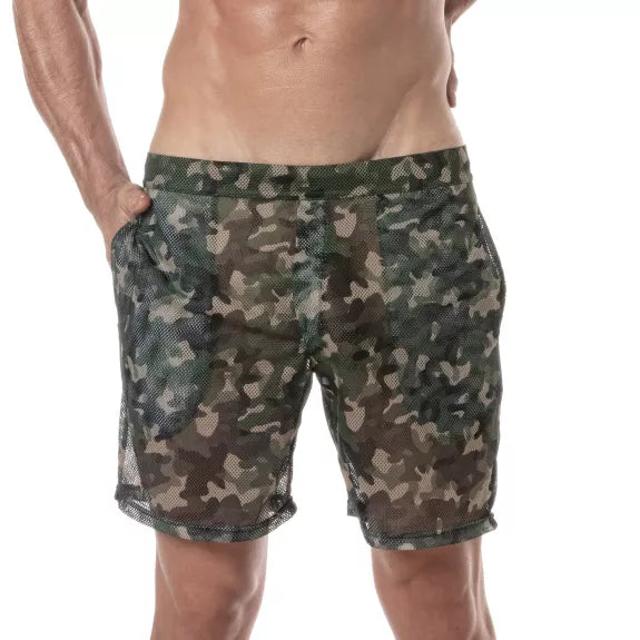 Herrenshorts Transparent Camouflage, Praktische Taschen | TOF Paris