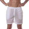 Herren Long Shorts Transparent Weiß - Leicht & Atmungsaktiv | TOF Paris
