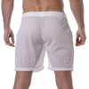 Herren Long Shorts Transparent Weiß - Leicht & Atmungsaktiv | TOF Paris