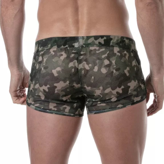 Herren Mesh Shorts Camouflage - Transparent, leicht & atmungsaktiv | TOF Paris