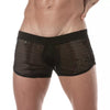 Männer Mini Shorts - Transparenter Mesh, atmungsaktiv & sexy, Schwarz | TOF Paris