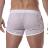Herren Mini Shorts Weiß - Atmungsaktive Mesh Shorts mit Retro-Style | TOF Paris