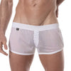 Herren Mini Shorts Weiß - Atmungsaktive Mesh Shorts mit Retro-Style | TOF Paris