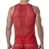 Tank Top Herren Mesh Rot - Atmungsaktiv & Clubwear-Style | TOF Paris
