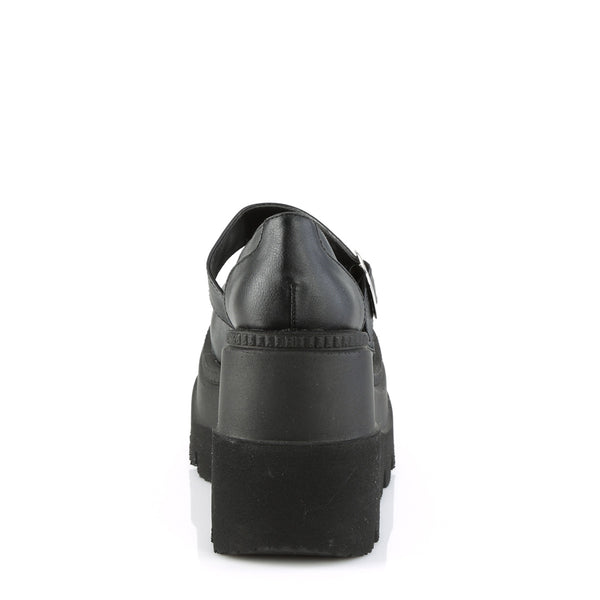 SHAKER-23 Plateau Schuhe- Schwarz Matt von DemoniaCult – Ansicht 4