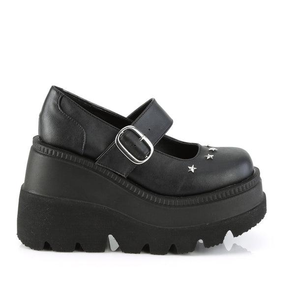 SHAKER-23 Plateau Schuhe- Schwarz Matt von DemoniaCult – Ansicht 5
