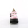 SHAKER-27 Plateau Schuhe mit Riemchen - Rosa Lack von DemoniaCult – Ansicht 2