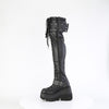 SHAKER-325 Plateau Overknee Stiefel Schwarz von DemoniaCult – Ansicht 3