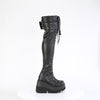 SHAKER-325 Plateau Overknee Stiefel Schwarz von DemoniaCult – Ansicht 5
