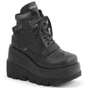 SHAKER-37 Plateau Stiefeletten Schwarz Matt | DemoniaCult