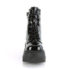 SHAKER-52 Plateau Stiefeletten schwarz Lack Schnürung von DemoniaCult – Ansicht 2