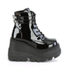 SHAKER-52 Plateau Stiefeletten schwarz Lack Schnürung von DemoniaCult – Ansicht 5