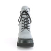 SHAKER-52 Plateau Stiefeletten grau fluoreszierend Schnürung von DemoniaCult – Ansicht 2