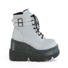 SHAKER-52 Plateau Stiefeletten grau fluoreszierend Schnürung von DemoniaCult – Ansicht 5