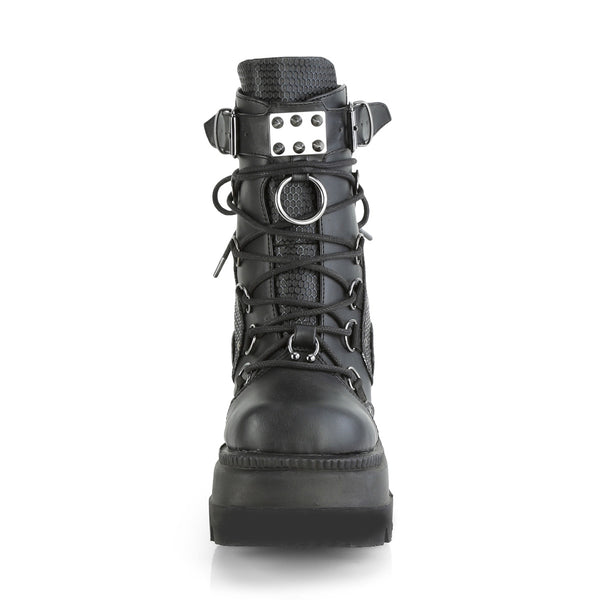 SHAKER-60 Plateau Stiefeletten schwarz matt sportlich von DemoniaCult – Ansicht 2